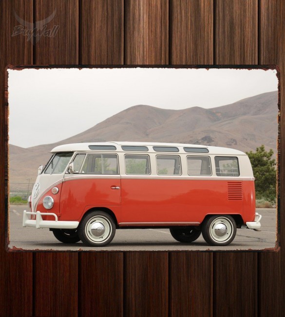 Металлическая табличка Volkswagen T1 Deluxe Microbus Металлическая табличка Volkswagen T1 Deluxe Microbus